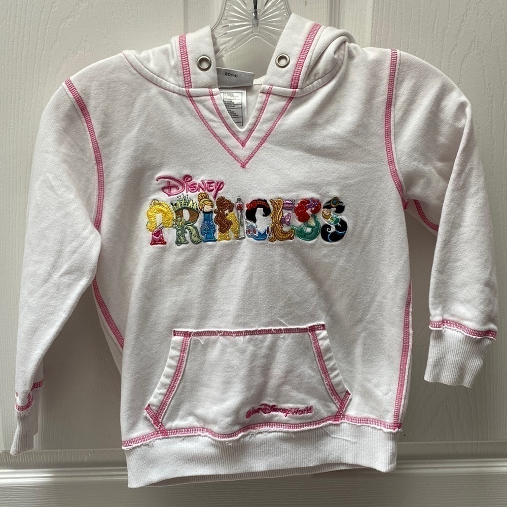 N girls Disney Parks casual embroidered long sleeve hoodie sweatshirt size S
